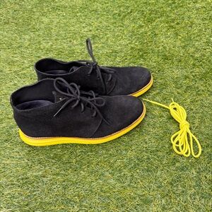 Cole Haan Lunargrand Mens Size 7 Boots Black Suede